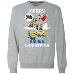 Ucla Bruins Ugly Christmas Sweaters Minions Santa Claus Merry Christmas Sweatshirt - The White Eagles