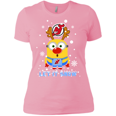 Minion New Jersey Devils Ugly Christmas Sweaters Let It Snow Ladies' Shirt - The White Eagles