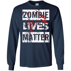 Zombie Lives Matter Tshirt LS Cotton T-Shirt - The White Eagles