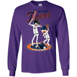 Detroit Tigers Baseball Rick And Morty LS Cotton T-Shirt - The White Eagles