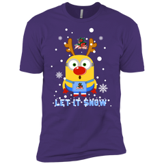 Minion Mississippi Valley State Delta Devils Ugly Christmas Sweaters Let It Snow Men's Sleeve Shirt - The White Eagles