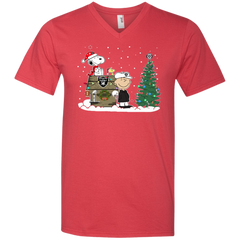 Oakland Raiders Snoopy The Peanuts Ugly Christmas Sweater  Super Bowl Men's V-Neck T-Shirt - The White Eagles