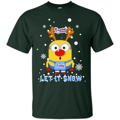 Minion Atlanta Braves  Ugly Christmas Sweaters Let It Snow Cotton T-Shirt - The White Eagles