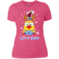 Minion Miami Heat Ugly Christmas Sweaters Let It Snow Ladies' Shirt - The White Eagles