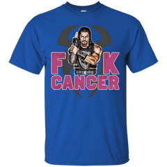 Roman Reigns Fuck Cancer Breast Cancer Awareness Cotton T-Shirt - The White Eagles