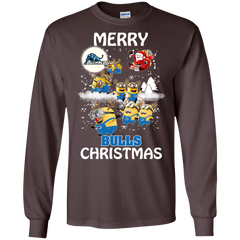 Buffalo Bulls Ugly Christmas Sweaters Minions Santa Claus Merry Christmas LS Cotton T-Shirt - The White Eagles
