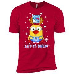 Minion New York Rangers Ugly Christmas Sweaters Let It Snow Men's Sleeve Shirt - The White Eagles