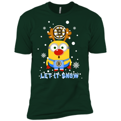 Minion Boston Bruins Ugly Christmas Sweaters Let It Snow Men's Sleeve Shirt - The White Eagles