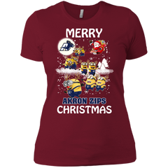 Akron Zips T Shirts Minions Santa Claus Merry Christmas Hoodies Sweatshirts Ladies' Shirt - The White Eagles