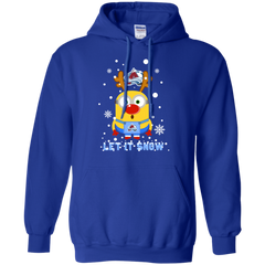 Minion Colorado Avalanche Ugly Christmas Sweaters Let It Snow Hoodie - The White Eagles