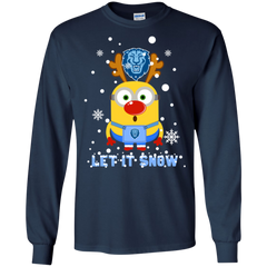 Minion Columbia Lions Ugly Christmas Sweaters Let It Snow LS Cotton T-Shirt - The White Eagles