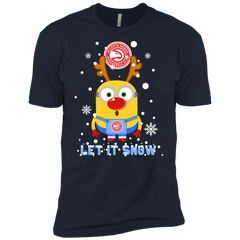Minion Atlanta Hawks Ugly Christmas Sweaters Let It Snow Men's Sleeve Shirt - The White Eagles