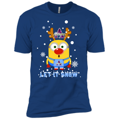 Minion Alcorn State Braves Ugly Christmas Sweaters Let It Snow Men's Sleeve Shirt - The White Eagles