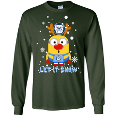 Minion Butler Bulldogs Ugly Christmas Sweaters Let It Snow LS Cotton T-Shirt - The White Eagles