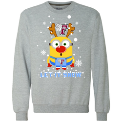 Minion Fordham Rams Ugly Christmas Sweaters Let It Snow Sweatshirt - The White Eagles