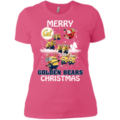 California Golden Bears Ugly Christmas Sweaters Minions Santa Claus Merry Christmas Ladies' Shirt - The White Eagles